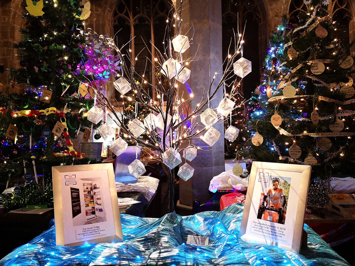 cornerfridge1's tweet photo. We’ve been supporting our local community at Retford's Christmas Tree Festival and put up our 'Ice Cube Tree' - there were lots of other fantastic trees with loads of creative ideas. #CornerFridge #madetomeasure #walkincoldroom #larder #coldroom #MerryChristmas 🤶🎄🤶 https://t.co/IjNAGvnlpe