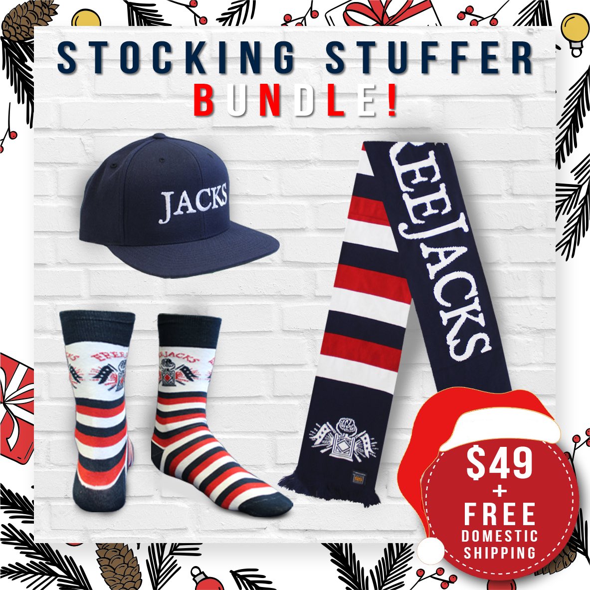 Fill those stockings with good cheer ⛄️🎄🧣🧢🎁

Head to shop.freejacks.com and pick up your stocking stuffers today!