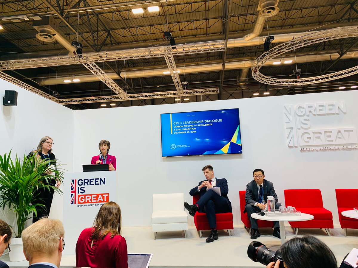 Critical CPLC Dialogue today on accelerating a #justtransition via #carbonpricing.  Here are 3 solutions: revenues need to: go directly back to people/programs they care about; be integrated into larger #climate policy packages; and be communicated well #COP25 #timeforaction