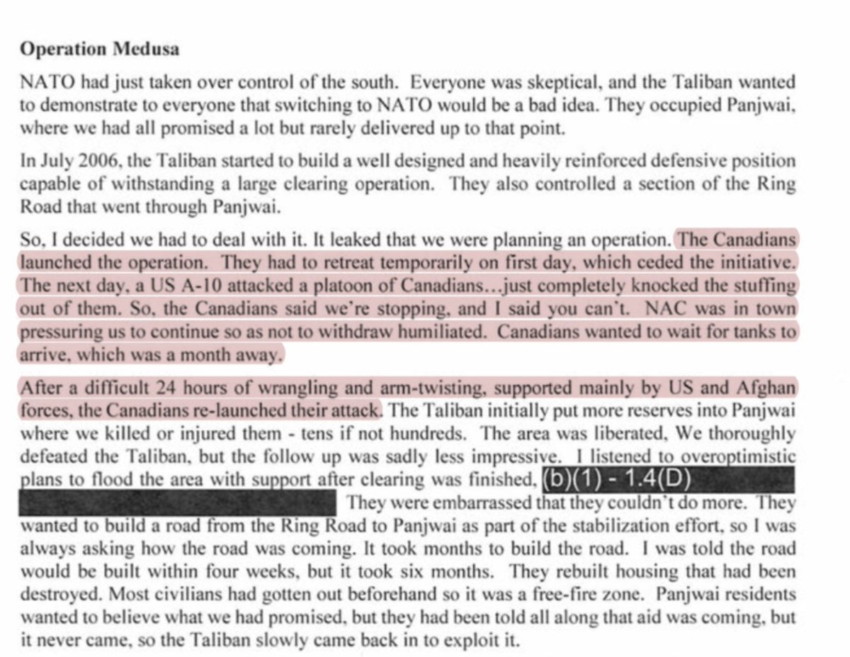 US bombed Canadian forces, who wanted to therefore stop their operation. They were told that they couldn't because the North Atlantic Council was in town, and it would be too embarrassing. 47/n