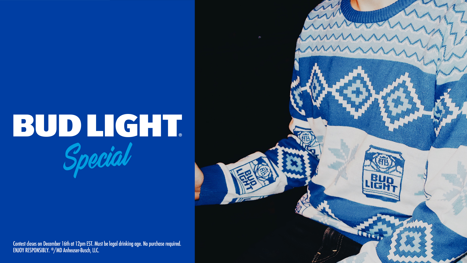 Bud light xmas sweater top