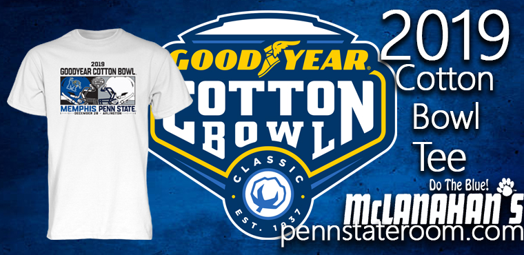 pennstateroom's tweet photo. Get geared up for PSU to take on Memphis in the 2019 Cotton Bowl!   https://t.co/2Q4rQ4qqH6 https://t.co/iAPXCpRY4r
