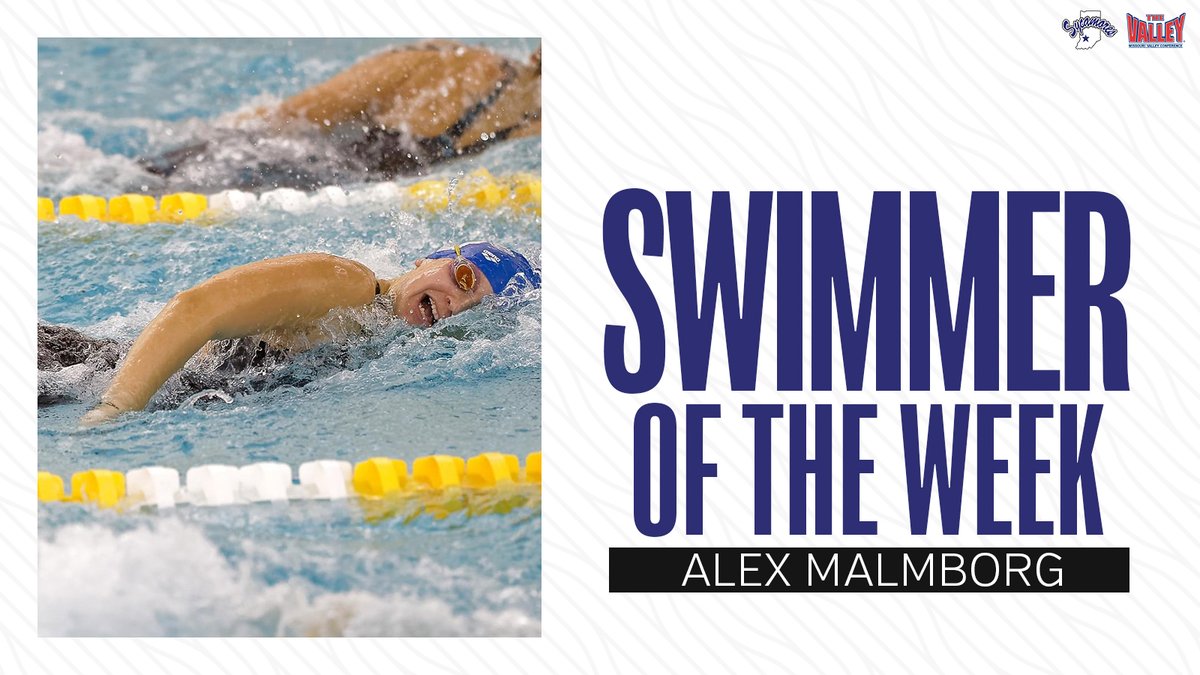 MVCsports's tweet photo. Capturing first in the 50 freestyle (23.91) and the 100 freestyle (53.54), as well as first in the 200 medley relay team (1:48.95), Alex Malmborg of @IndStSwimDive is the #MVCswim Swimmer of the Week. https://t.co/BfCV7mmtdB