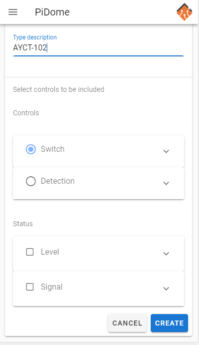 Pi_Dome's tweet photo. When a device type is unknown, but is able to do different things with the same signal (Like KlikAanKlikUit where motion detection is same as button on/off on a remote). Just choose the type in a list of provided controls. Yes,The new device builder supports pre-defined controls https://t.co/u1U7dzKQDS