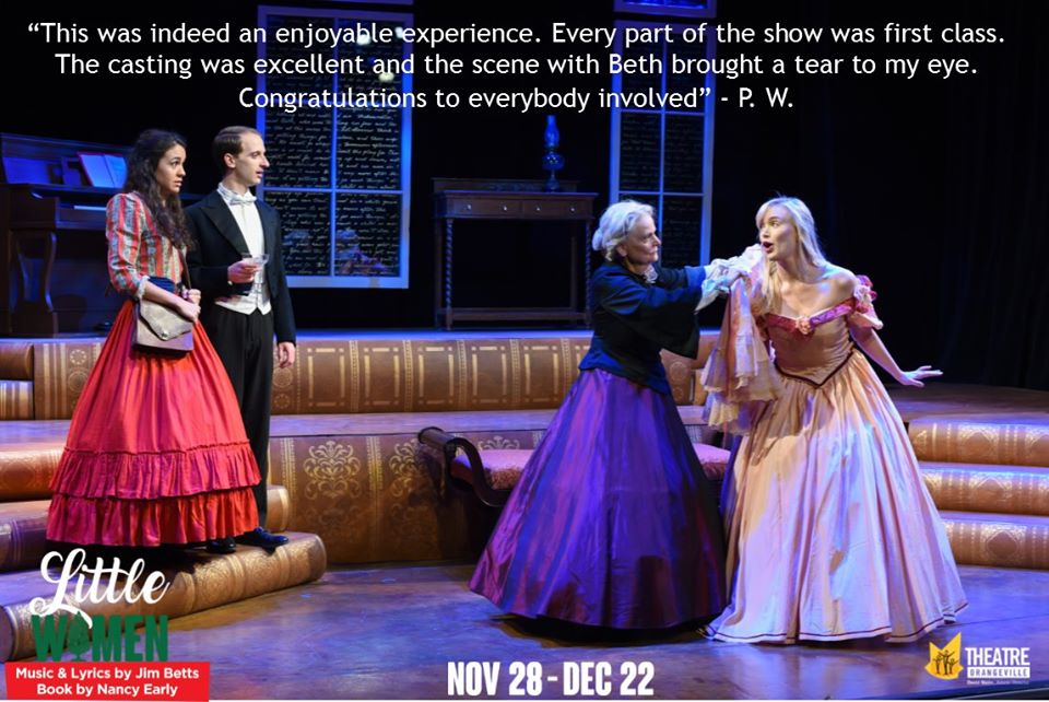 TheatreOville's tweet photo. Only YOUR stage until Dec 22nd. You do not want to miss this spectacular show!
#littlewomen #ticketssellingfast #dontbetheonlyonenottoseeit
Set Designer - Beckie Morris Lighting Designer - Jennifer Lennon Costume Designer - Alex Amini Photo - Sharyn Ayliffe https://t.co/tYSVax19Un
