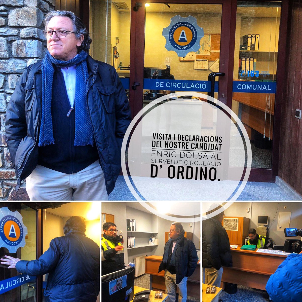 PerOrdino's tweet photo. Visita i declaracions del nostra candidat Enric Dolsa al servei de circulació d’ Ordino. https://t.co/FhjgnYXdkY