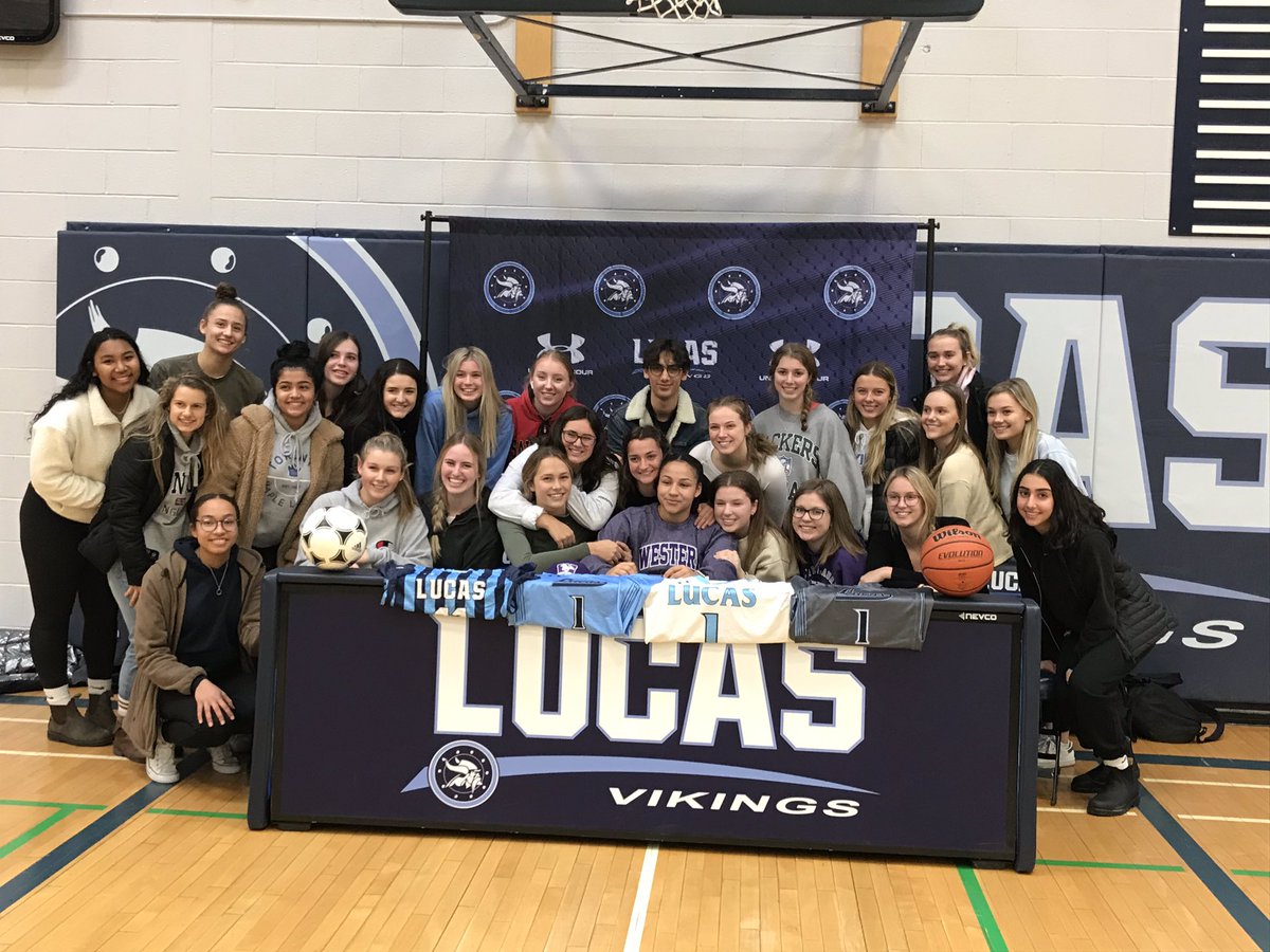 LucasGirlsBball's tweet photo. It’s official!! Avarie Thomas is a future Western Mustang!! She will be a member of the Women’s varsity basketball and soccer teams.  An incredible accomplishment for a remarkable athlete.  Congrats Avarie!! https://t.co/Myhsp0amQi