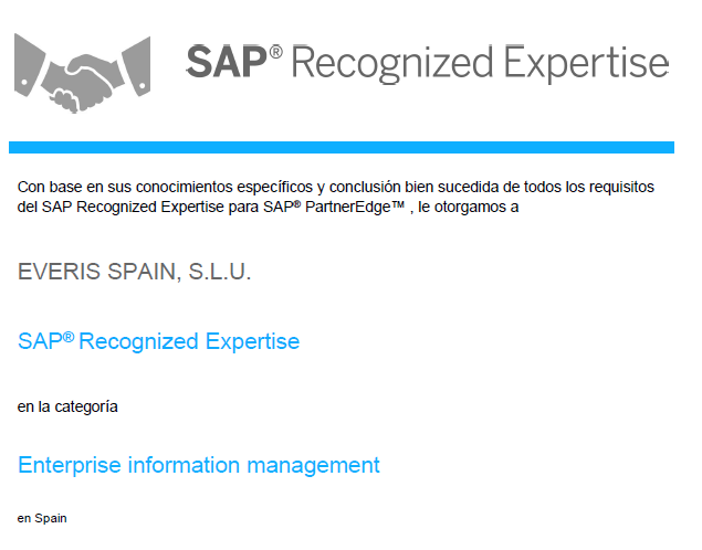 AnaBelenCardaba's tweet photo. Lo hemos vuelto a hacer, everis es primer Partner en España en obtener el REX Enterprise Information Management de SAP
#everisREX #everissap #givinganswers https://t.co/fNCOG3mcEa