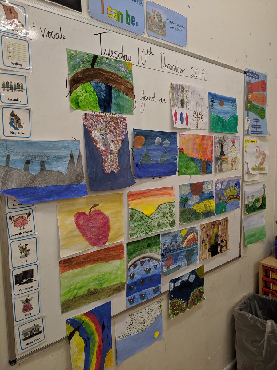 CrockerneCoEPri's tweet photo. Year 3/4 are nearly ready for their gallery after school on Thursday! Please come along, all welcome! #minimonets #wearecrockerne https://t.co/4xxN06nu25