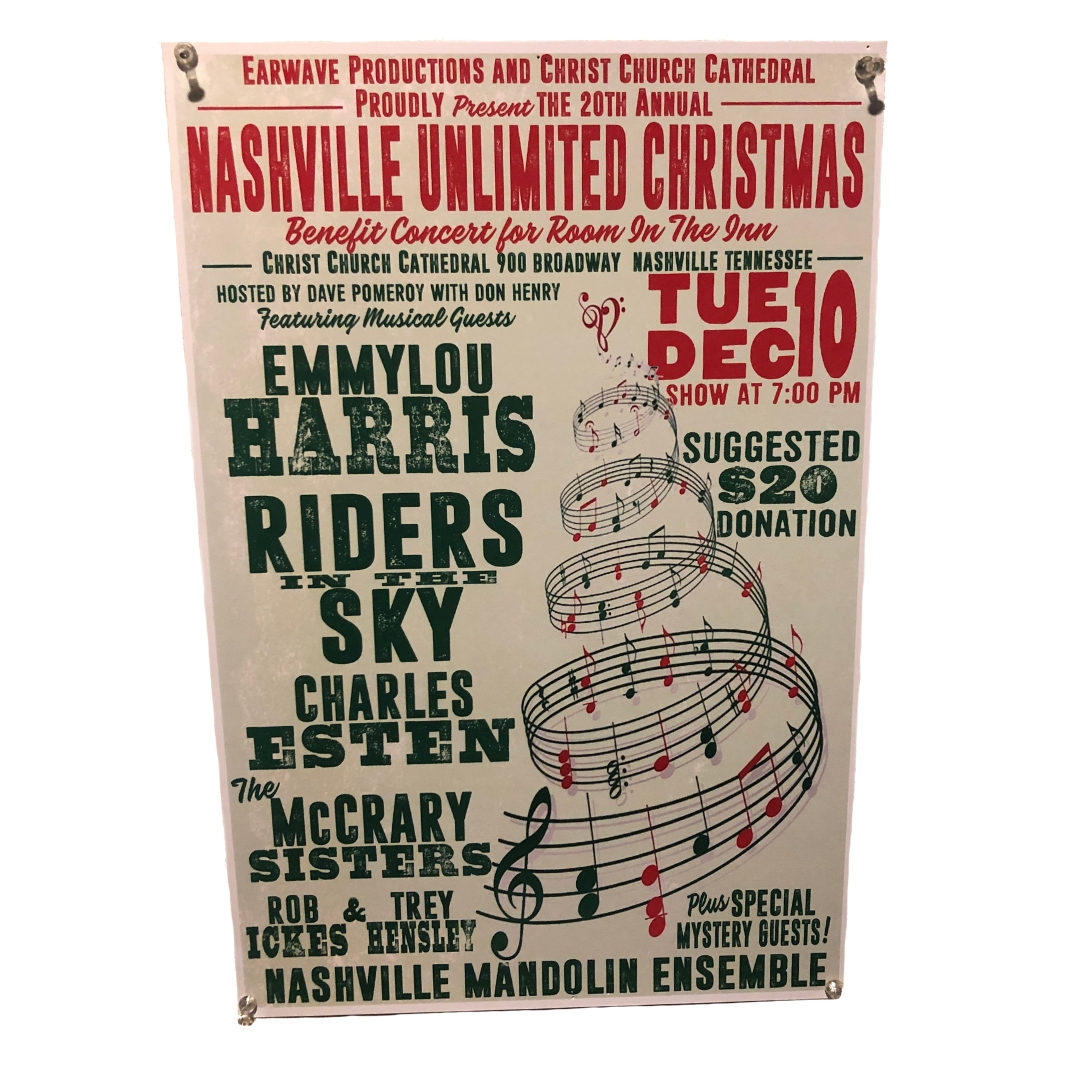 Tonight's lineup! This popular annual event marks its 20th anniversary this year benefitting Room In The Inn!  Join us and get in the holiday spirit! #nashvilleunlimited #roomintheinn