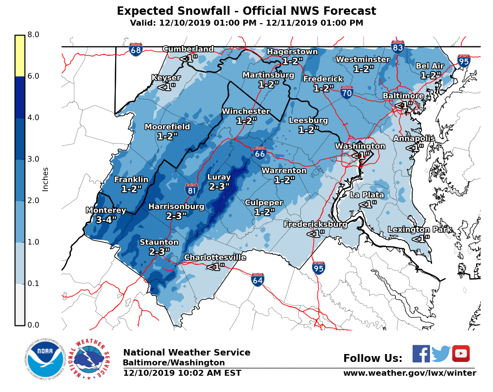 DMV_Weather's tweet photo. Current NWS Forecast. Heavy bands of snow will be key to this storm... #ClosePWCS #CloseFCPS #CloseFCPS1 #CloseLCPS #CloseMCPS #ClosePGCPS #CloseDCPS #CloseACPS #CloseMPCS https://t.co/w5PnT6xSFK