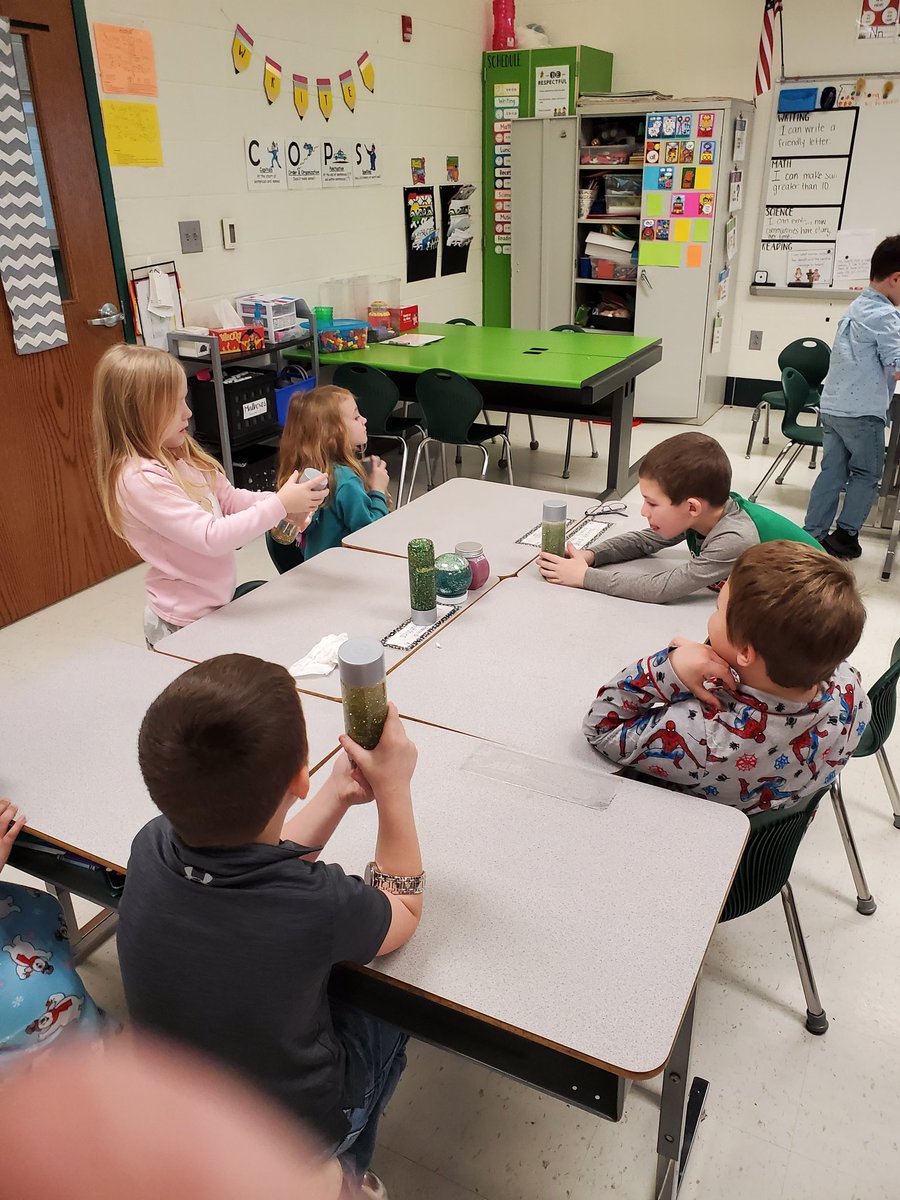 BostonSchoolPE's tweet photo. My morning leadership creating memories and glitter jar with elementary students. It makes me proud to be at a school that is so supportive of each other. https://t.co/8JRKqi4WBv