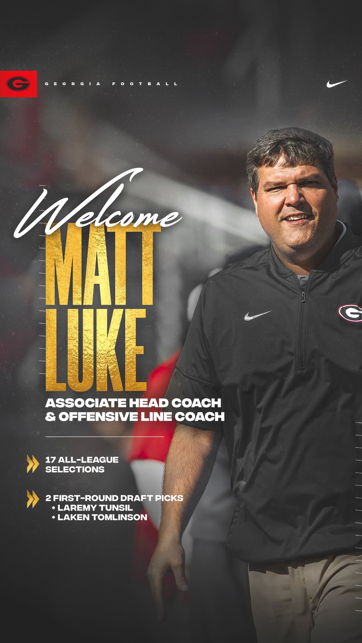 Matt Luke to UGA as OL coach Coach Changes