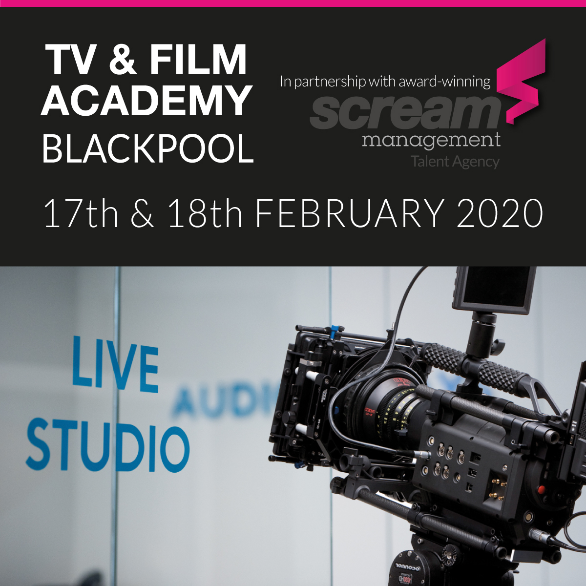 stheatreschools's tweet photo. TV &amp; FILM WORKSHOP
TRAINING FOR WORKING IN TV &amp; FILM
BLACKPOOL
THE NEXT WORKSHOP WILL BE MONDAY 17th &amp; TUESDAY 18th of FEBRUARY 2020.
PLACES ARE LIMITED SO BOOK AHEAD TO ENSURE YOUR PLACE.
 #Acting #Age10to21 #auditions #Blackpool #Film #PerformingAr https://t.co/CfCcaKrZXV https://t.co/Y6KVOVvjBo