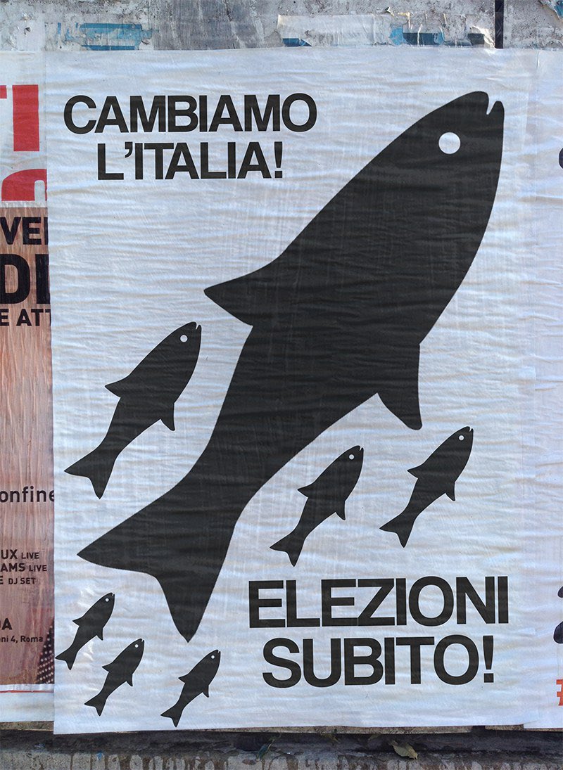 distefanoTW's tweet photo. Visto questo manifesto in giro per Roma. Queste #sardine sono sempre più interessanti! https://t.co/ooilH55xqd
