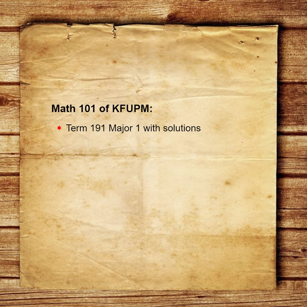 Studytogain's tweet image. Latest exam for #MATH101 of #KFUPM got uploaded with step by step #solutions. Have a look 👀