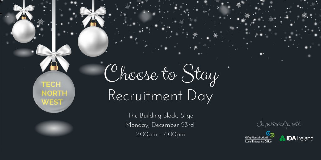 technorthwestie's tweet image. An event not to be missed! We're holding a Choose to Stay Recruitment Day in Sligo on the 23rd for anyone who would is interested in working in the North West. 

@LEOSligo @IDANorthWest
@corasystems  @TrojanIT @OstkIreland @livetiles @ClanwilliamIRL @EthreeRetail  @_ASG_inc
