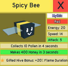 Roblox Bee Swarm Simulator Gifted Basic Bee