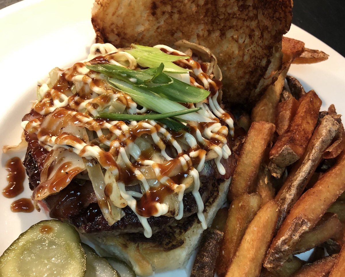 $10 Tuesday! Join us tonight for our featured $10 burger, a nod to Chef <a href="/jarstarvie/">Paul Virant</a>'s new restaurant, <a href="/gaijinchicago/">gaijinchicago</a>!: CDK patty w/ okonomi sauce, miso mayo, smoked pork loin, cabbage &amp; scallions. Plus, sip on half-off drafts every Tuesday. Kicks off at 4 p.m.! #hinsdaleil