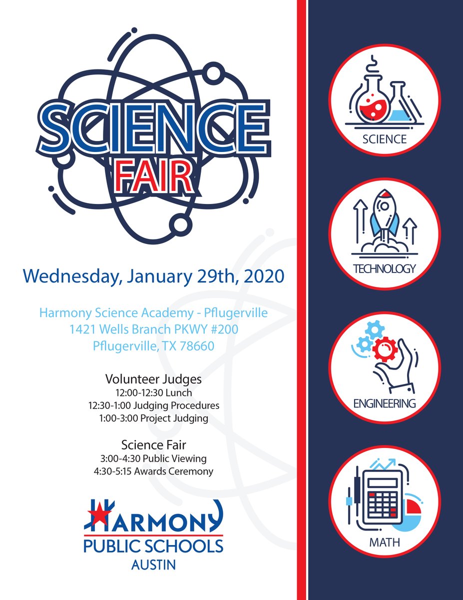 Save-the-date! The HPS Austin district science fair is around the corner! Interested in volunteering? We would love to have you as a guest judge! 🚀👩‍🔬👨‍🔬🧮🧪💻
Sign up here - docs.google.com/forms/d/e/1FAI…