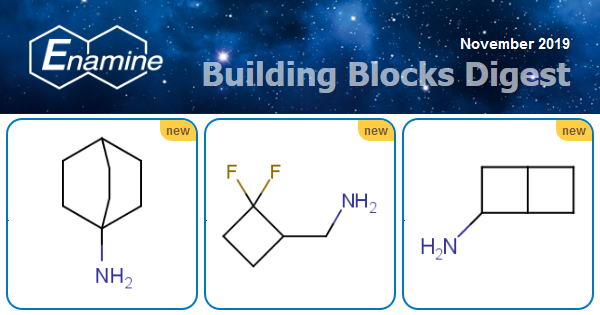 EnamineStore's tweet photo. Molecules of the month
Look at our digest lists of carefully selected new building blocks that were synthesized in our labs over November https://t.co/GlGaPPTfJ3

#smallmolecules #bbdigest #enamine #enaminestore #MoleculeM https://t.co/eawOItPmuf