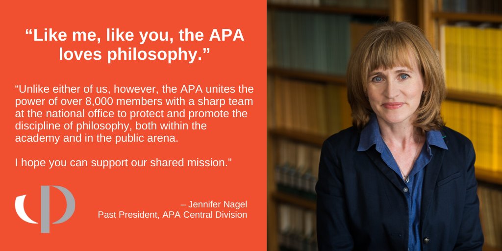 Like me, like you, the APA loves philosophy. I hope you can support our shared mission.