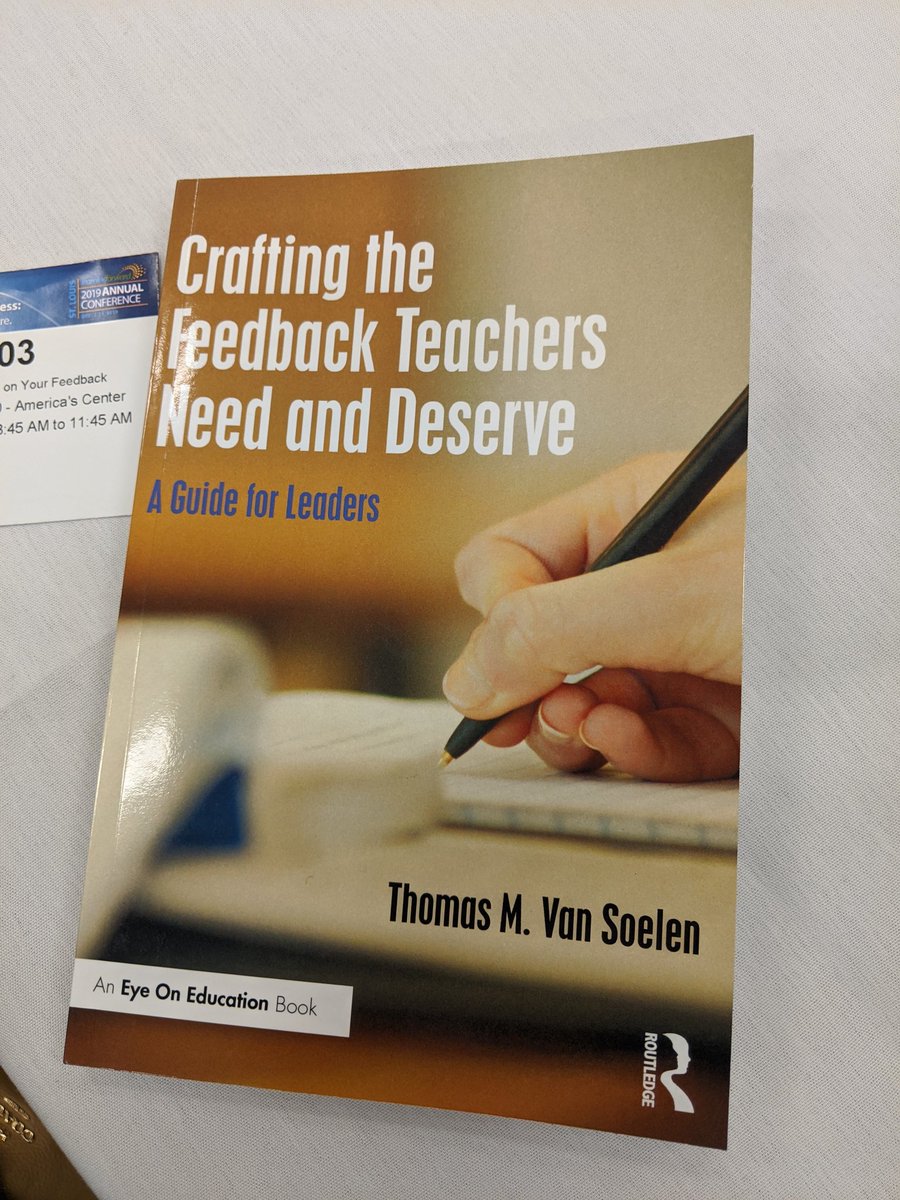Effective use of description and conditional language with written feedback is key to growing consciously competent educators. #knowthyimpact Great session today! Looking forward to reading more! Thank you! <a href="/tvansoelen/">Thomas Van Soelen</a> #LearnFwd19