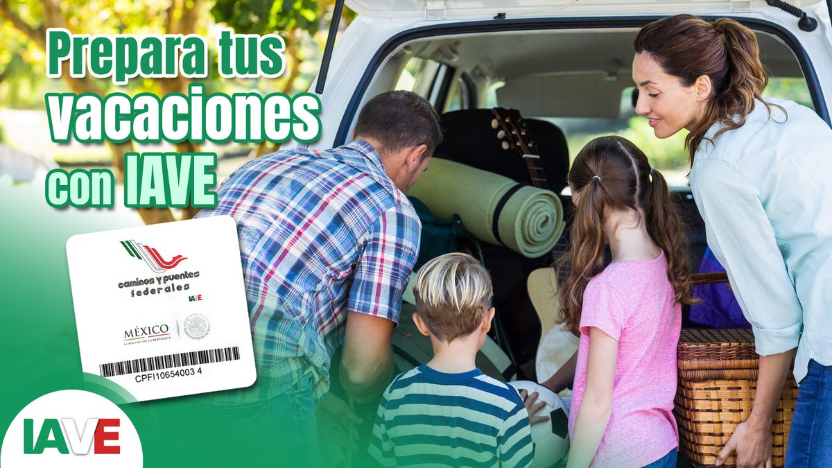 ¿Ya estás listo para disfrutar tu s vacaciones?
Con IAVE viaja sin detenerte. 
#TagIAVE 800 322 8353