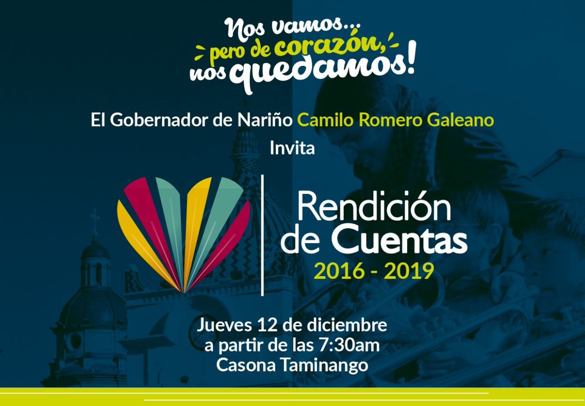 SSANSSAN4's tweet photo. Desde el Programa de SSAN extendemos la invitación a la comunidad en general, para que nos acompañen en la rendición de cuentas, el día jueves 12 de diciembre de 2019 en la Casona de Taminango, de 5:10 pm a 5:45 pm.

¡Los y las esperamos! https://t.co/6fS72B0KsJ