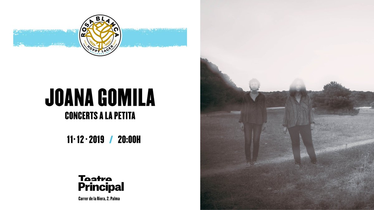 Demà dimecres mos endinsarem al "Paradís" de <a href="/joana_gomila/">Joana Gomila</a>. Vos apuntau? És el títol del seu nou disc, i compta amb la col·laboració de Laia Vallès. Una hora abans de l'espectacle, degustació de cervesa <a href="/RosaBlanca1927/">Cervesa Rosa Blanca</a>  Entrades 👉 bit.ly/2E6q0Ey  #elPrincipaldetothom