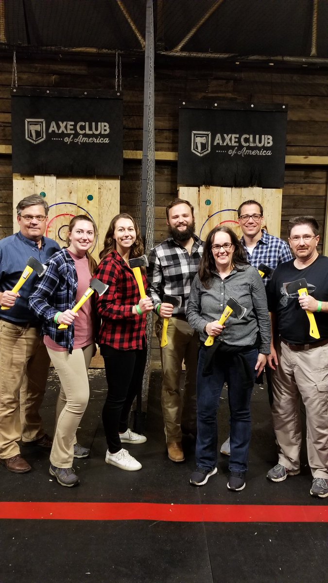 Turner_ATLCAR's tweet photo. Our Turner Carolinas Estimating Team had an end of the year team building Axe Throwing! 

We love to see our teams spending quality time together!

#TurnerCarolinas #EstimatingTeam https://t.co/E94CNFT2f3