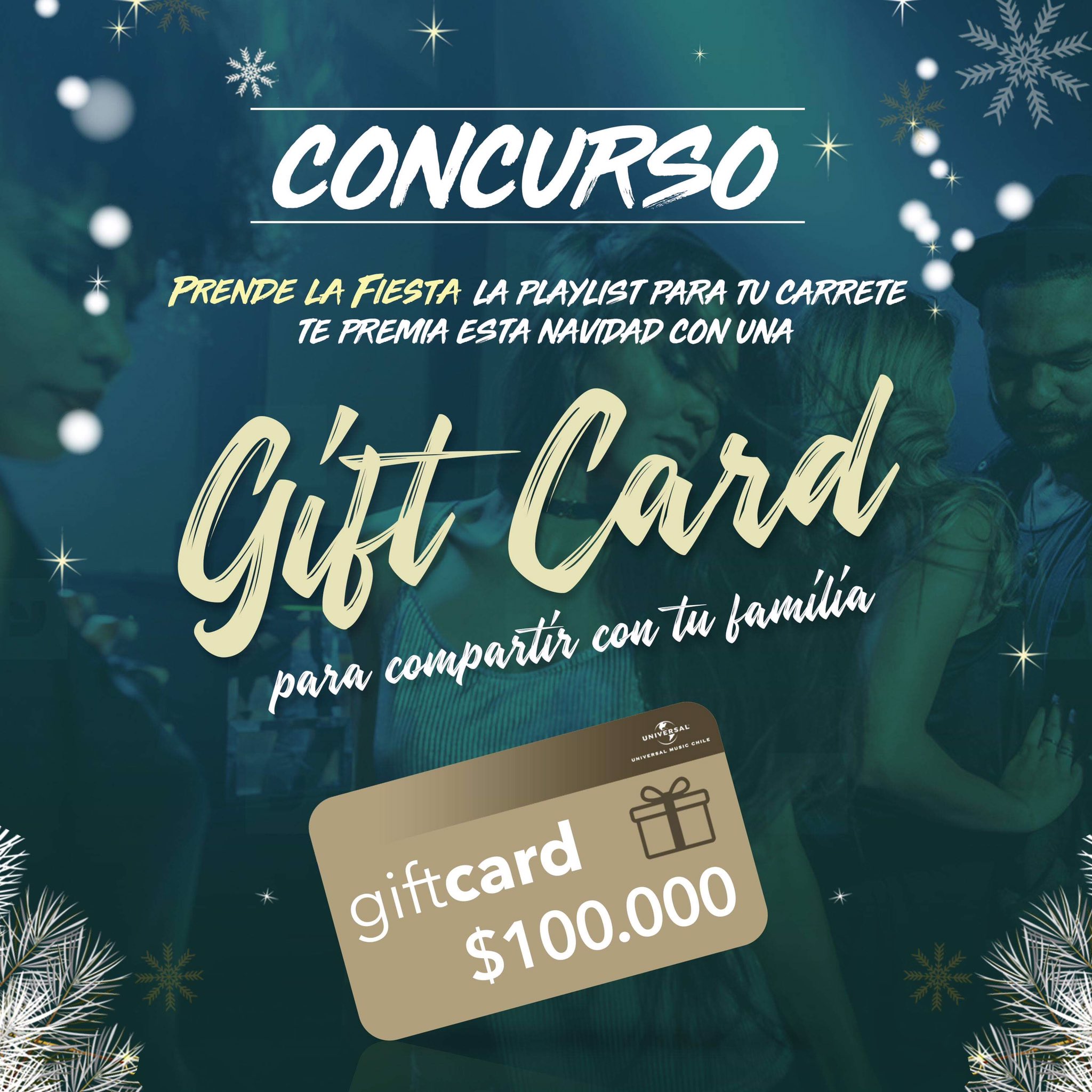Universal Music Chile On Twitter: Concurso Navideño 🎄❤️ Participa Por Una Gift  Card De $100.000 Que Te Regala #Prendelafiesta De Spotify Para Que Puedas  Compartir Con Tu Familia!!! Https://T.co/Ebsfpvofgo  Https://T.co/9Hpakw4dzn / Twitter