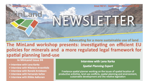 minlandproject's tweet photo. "Minerals need to be assessed on an equal value basis with other land uses" - this and more accomplishments of the EU 🇪🇺 funded #minlandproject in the 4th issue of the #Minland newsletter - Click here to know more👉https://t.co/ceqbkX1sLH @sguSverige https://t.co/ESoRc0Mnsi