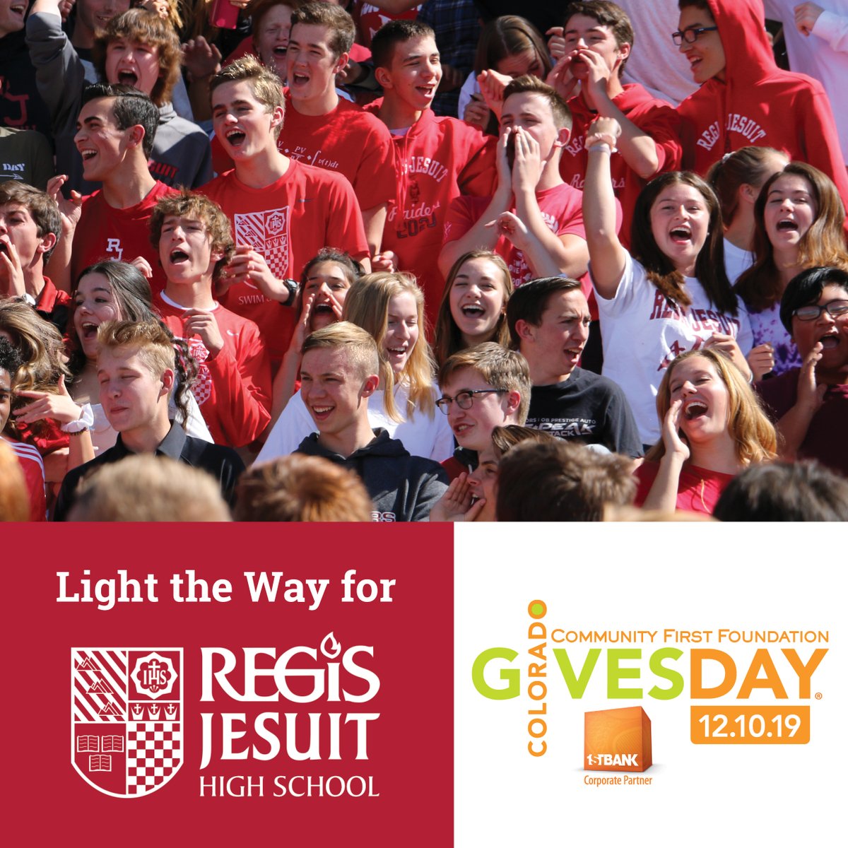ellmannpc's tweet image. We did and it felt great! Try it yourself! RT @RegisJesuitHS: Today is #ColoradoGivesDay! We invite you to consider joining the effort to impact the lives of each and every Raider. Make your gift to #SupportRJ now: ow.ly/mgiV30q0FqS