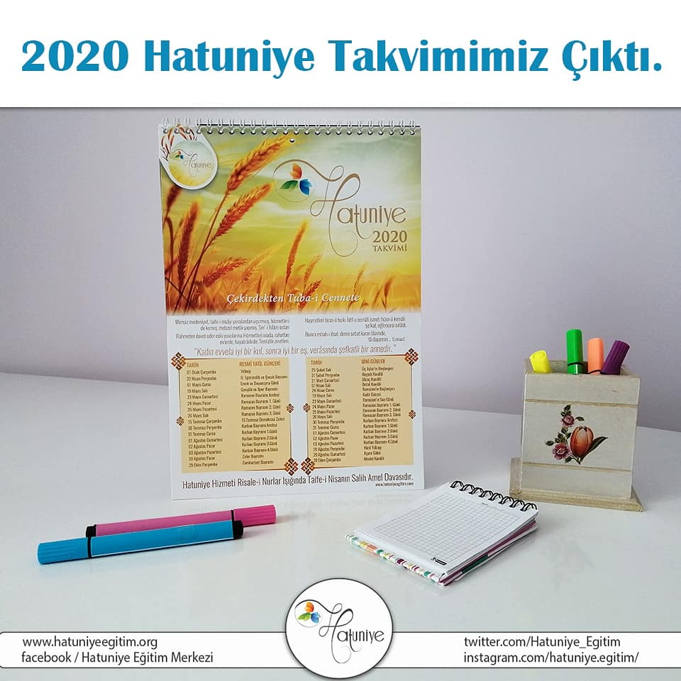 Hatuniye_Egitim's tweet photo. Hatuniye 2020 Takvimimiz Çıktı 📣📣
İman ve Kur'an talebelerinin ihtiyaçlarının temini için hazırladığımız 2020 takvimimiz satışa sunulmuştur.
Takvim siparişi için sayfalarımızla irtibata geçebilirsiniz.
12 Yapraklı Duvar Takvimimiz : 12 tl #takvim #2020Calendar #2020Takvim https://t.co/ZD9ywWBMSx