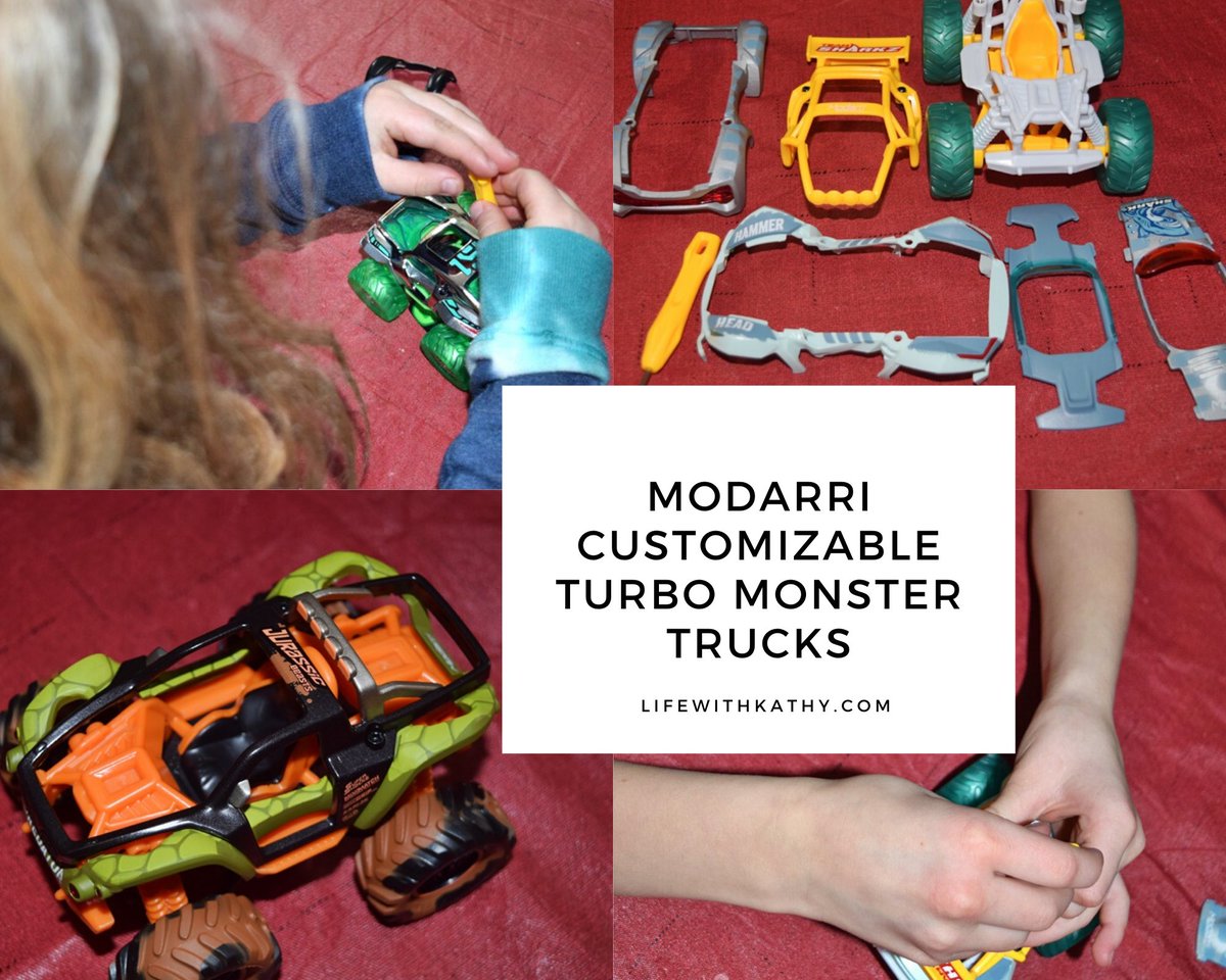 LifeWithKathy's tweet photo. #ad With the Modarri customizable turbo monster trucks, you can assemble &amp; dissemble them to make them the way you'd like. You can even mix &amp; match them. They'd make a wonderful holiday gift this year too! https://t.co/RUDWXtRzuM #Modarri https://t.co/wLamd9EQcc