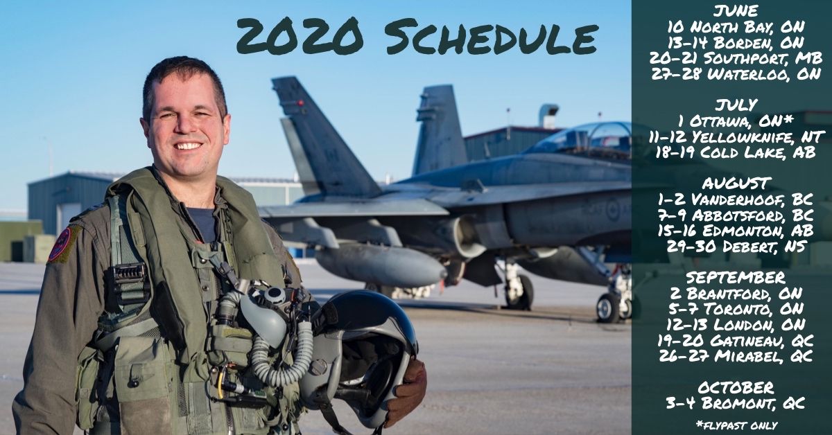 CF18Demo's tweet photo. Meet your 2020 CF-18 Demo pilot, Captain Daniel “Delouse” Deluce! You can catch Delouse and the team this summer at an airshow near you.
#demopilot #cf18demo #rcaf #airshow
@RCAF_ARC @icas_hq https://t.co/lWfbN2eIeK