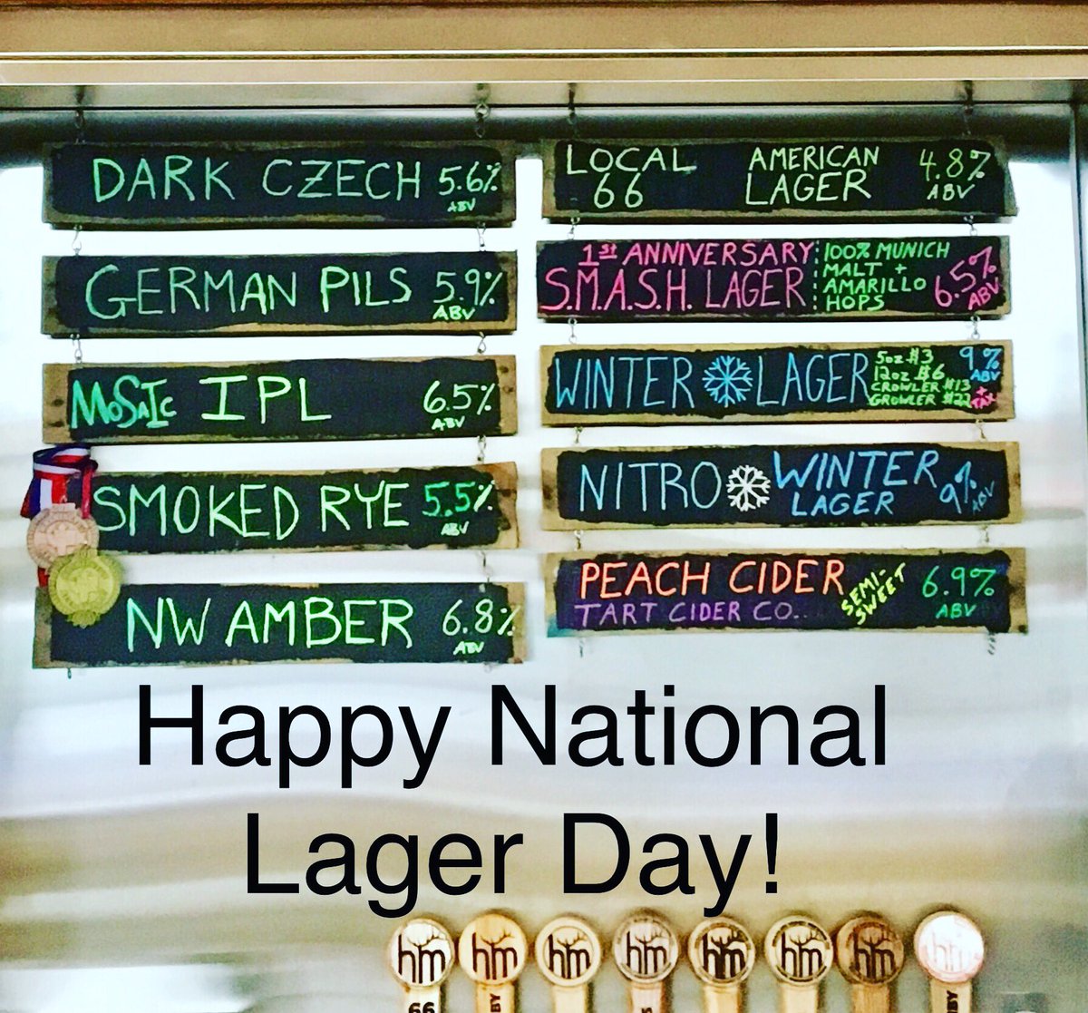 Apparently it is National Lager Day. Everyday is lager day at Headless Mumby. Come in and celebrate anyway! We are on the final keg of SMASH and don’t miss trying winter on nitro. #headlessmumby #lagerhard #NationalLagerDay