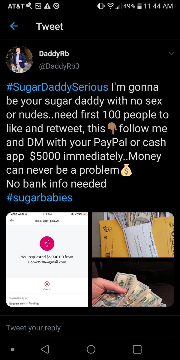 agee_chandrea's tweet photo. You're ridiculous. Same pictures different names... Scammer.#sugardaddyserious https://t.co/KnXwom5DcY