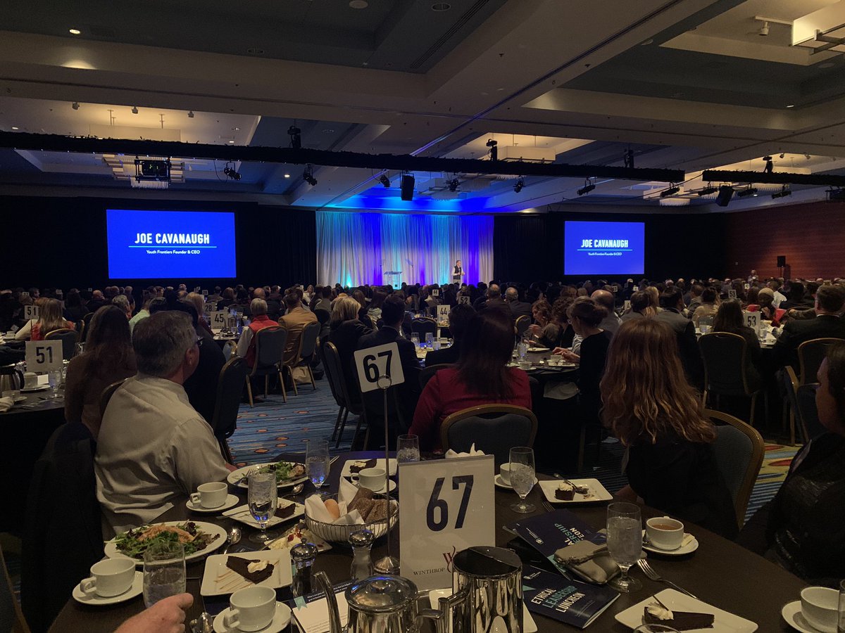 Attending the <a href="/youthfrontiers/">Youth Frontiers</a> Ethical Leadersip Luncheon to support the 130,000 students &amp; educators impacted by YF’s character and development programs each year. A great question to ask ourselves, what do you hope the kids in your life are learning from you &amp; your leadership?