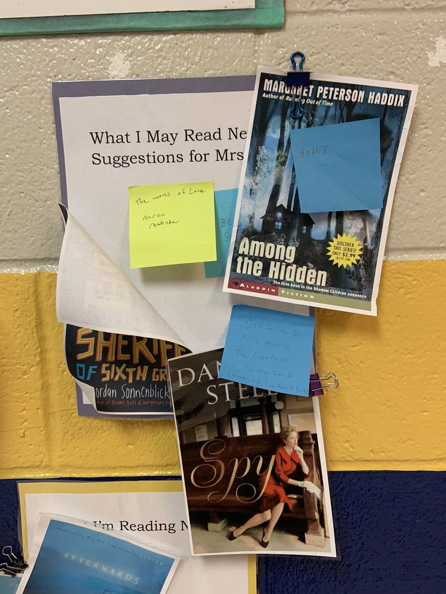 BurlamachiJ's tweet image. Love how @lilynmagpiesmom keeps kids engaged with reading by asking them to recommend titles. #FMSD12Days