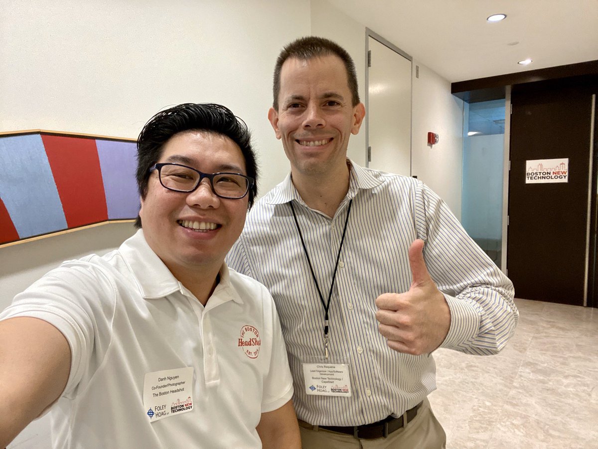 BostonHeadshot's tweet photo. @CERequena and the awesome team at @BostonNewTech have helped so many entrepreneurs and startups in and around the Boston area. Chris has helped our business flourish and grow. Thanks Chris! If you get a chance to attend a #BNT event, you absolutely should! https://t.co/p6cgu54wjo