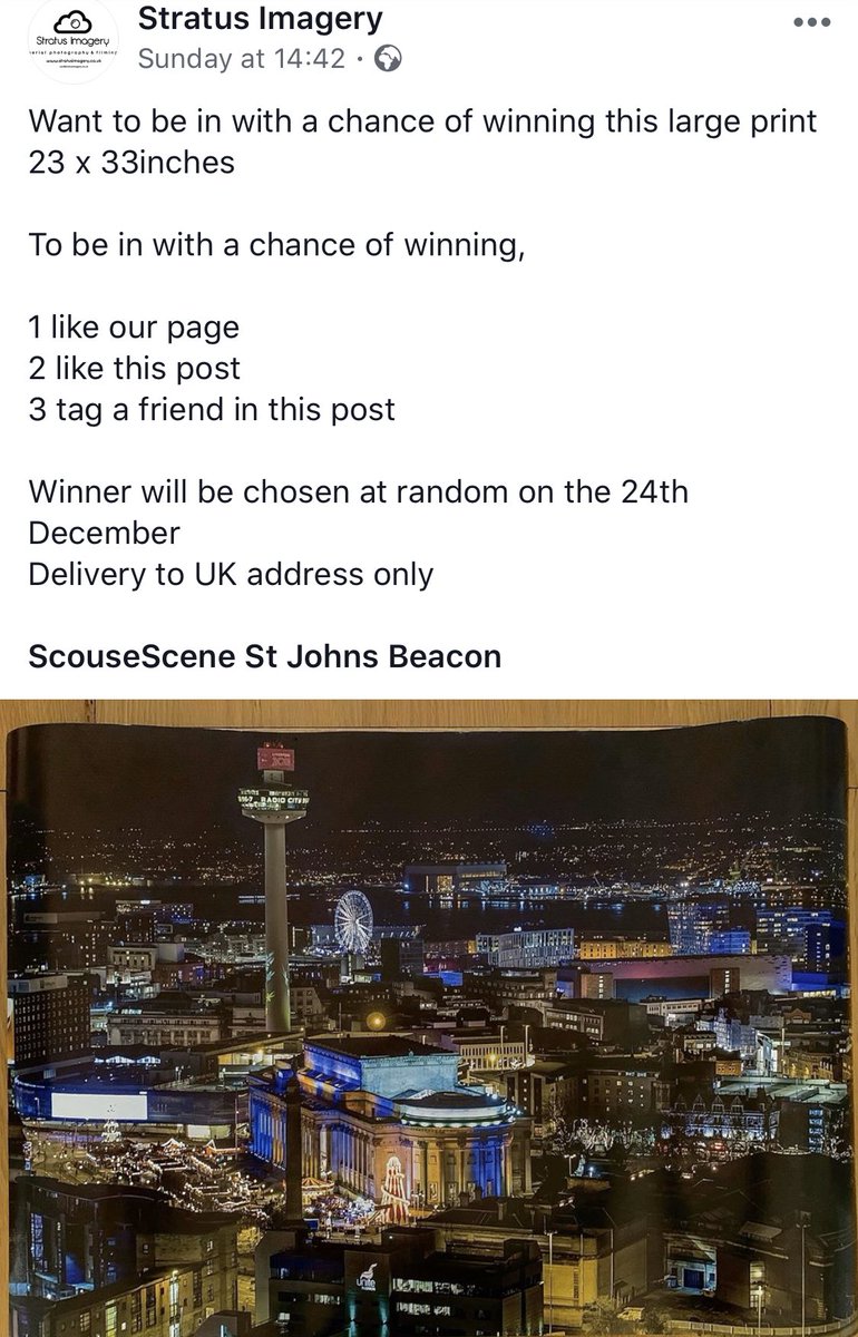 Want to win a large print of Liverpool <a href="/stratusimagery/">Stratus Imagery</a> having a give away on there FB facebook.com/stratusimagery #liverpool <a href="/wallyhallpark/">friendsofwaltonpark</a> #liverpoolcity