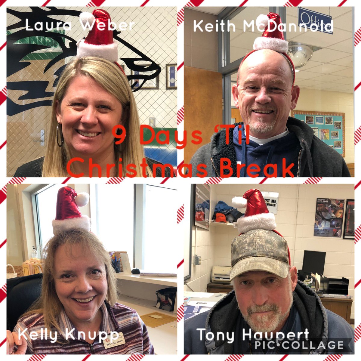 If you’re in need of a festive attitude, just add a Santa hat! With only 9 days ‘Til Christmas break, we’re in a jolly mood after visits from Tina the Elf! #ONEwiththePACK <a href="/RSWolves/">Reeds Spring Schools</a>