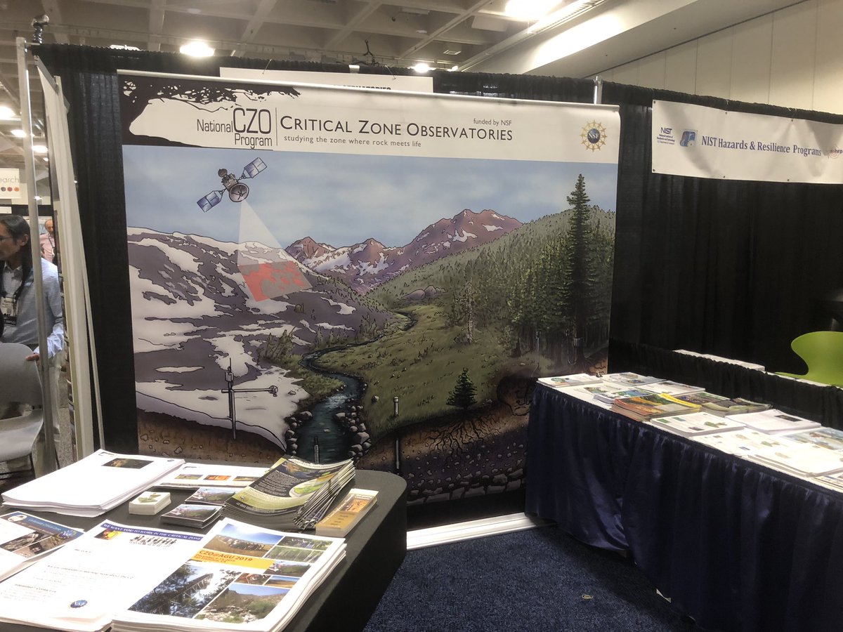 Come stop by the <a href="/NSF/">U.S. National Science Foundation</a> #CZO booth at #AGU19 to learn out the research and outreach we do! (Near Exit 24 in the exhibit hall)