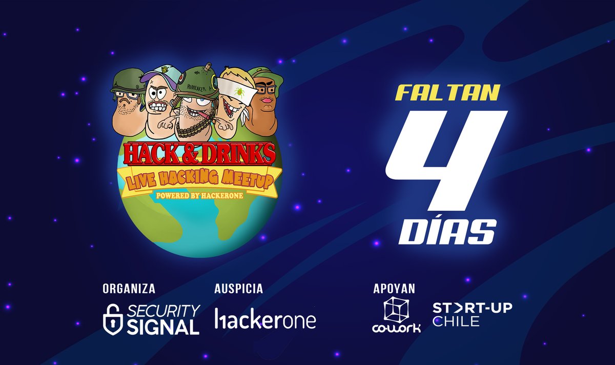 HacknDrinks's tweet photo. Nos vemos en 4 días🍻
Aún puedes inscribirte para participar en las charlas que vamos a estar realizando!
✍️ https://t.co/Xddky7KJZ2 https://t.co/f57DGjL9z0