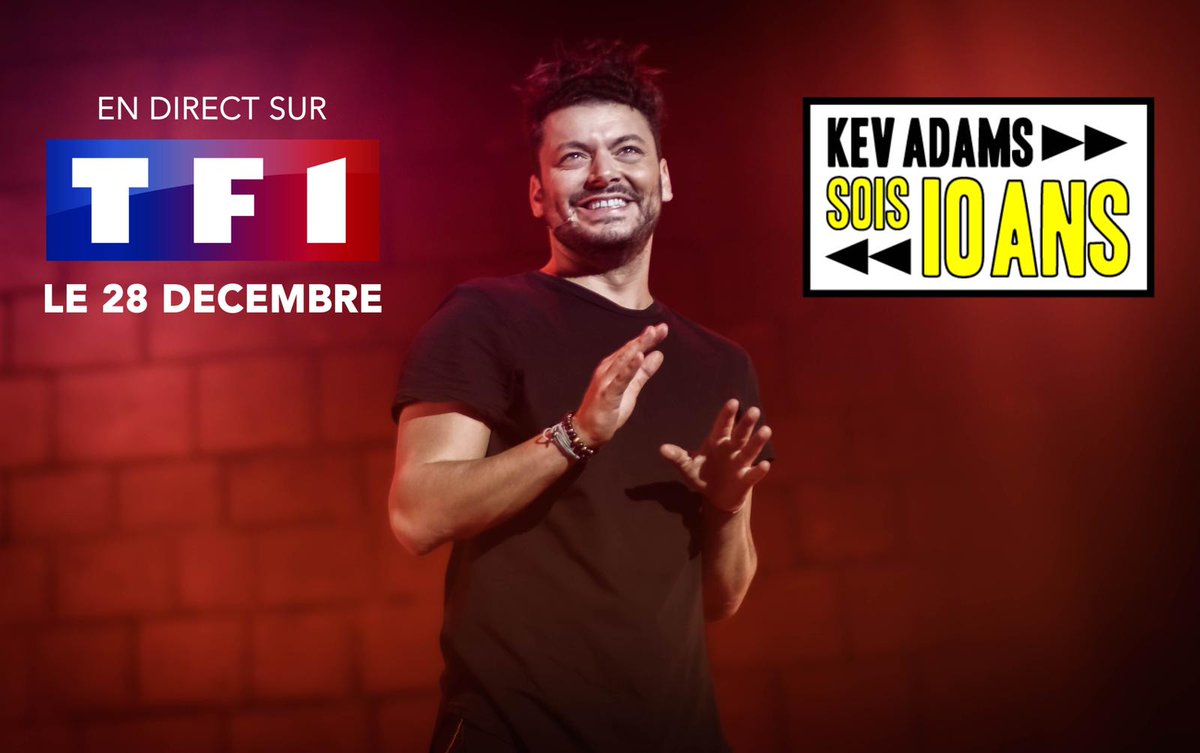kevadamsss's tweet image. Je joue mon spectacle #Sois10Ans  en direct sur @TF1 le 28 Décembre ! Tu seras en famille au chaud à manger de la bûche avec ton oncle chelou celui qui a de la bave blanche sur le côté des lèvres ! Du coup fais moi plaisir regardes ce spectacle ça va égayer ta fin d’année ❤️ 
Kev