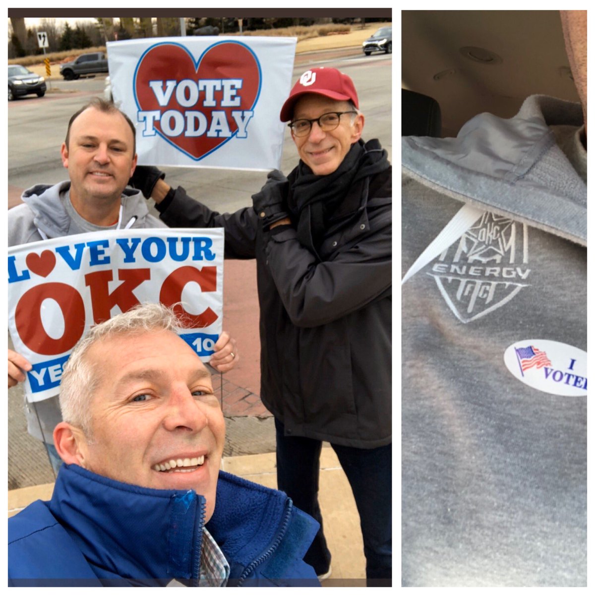 Enjoy seeing all the support and #loveforokc today from out waving to all the voting stickers . <a href="/YESforMAPS/">Love Your OKC - YES for MAPS 4</a> #1okc #forcityandclub
