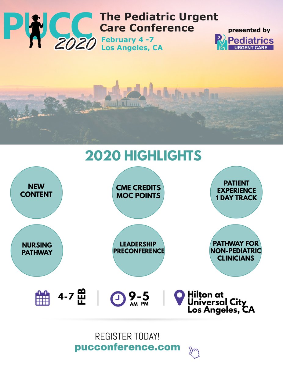 PedsUCC's tweet photo. Join us in Los Angeles this February! Register today at https://t.co/CTpEcu0ZAE 

#pucc2020 #medtwitter #SoMedocs https://t.co/pWvZLpoMqE