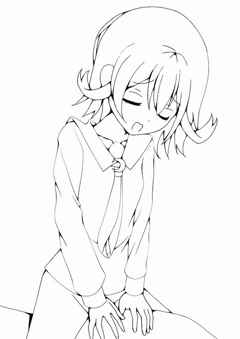 睦月ちゃん線画です～～～～～ 